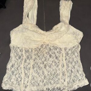Urban outfitter's Kimchi Blue white Lace going out top